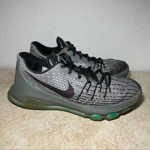 Nike KD VIII (8) Hunts Hill Night Shoes Silver/Green Glow Youth Size 6.5Y